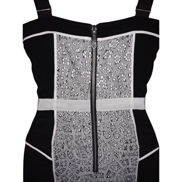 NWT Sz 2 Rebecca Minkoff CLARISSA Lacy Colorblock Corset Dress - Picture 7 of 10